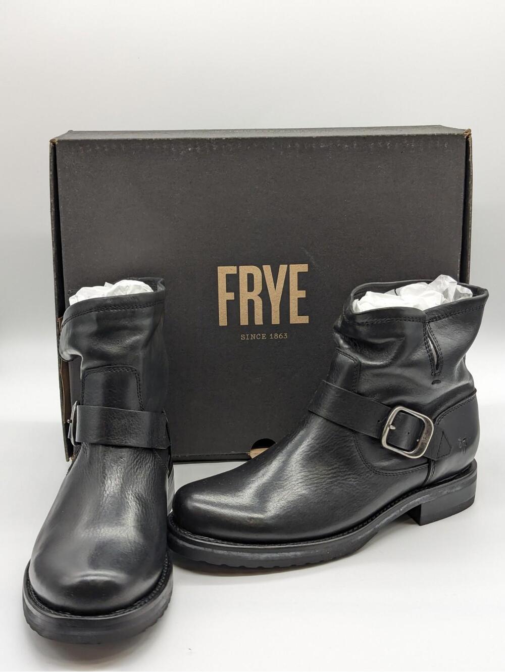 FRYE Veronica Bootie Women's Size 7 Boot Oiled Leather Waterproof Black New